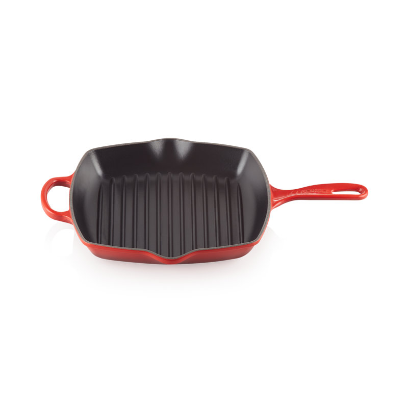Le Creuset Cast Iron Square Grillit 26cm, Cerise