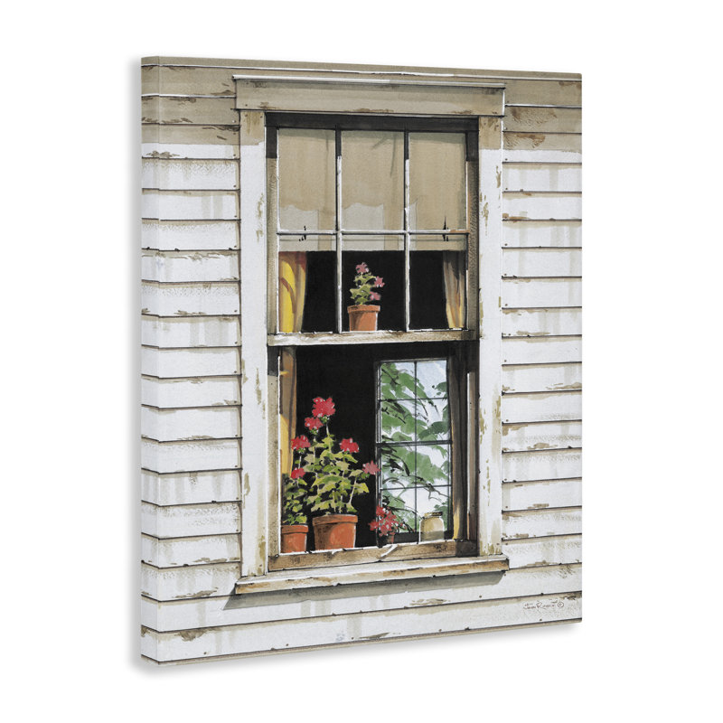 «Cottage Cottage View Window» par John Rossini, H 30 po x l 24 po