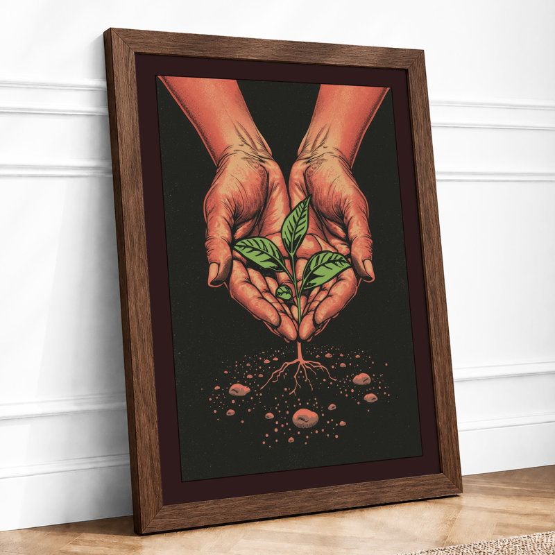 Nurturing Growth Modern - Print, Walnut, A1 - 84.1 x 59.4 cm