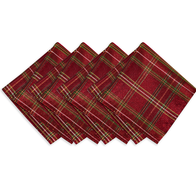 Curran 100% Cotton Plaid Square Napkin