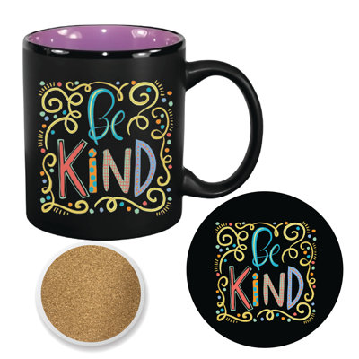 Be Kind Colorful Sayings II 11 oz Mug & Coaster Set
