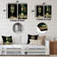«Gold and Emerald Champagne Dream» - ensemble d'art mural en métal champagne-2132970771