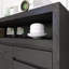 3-Door Sideboard With 3 Drawers - Modern Solid Ash Veneer MDF Sideboard-1163501870
