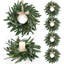6 pièces couronnes d'olive artificielle d'été vert couronne de verdure mini armoire de cuisine verte couronne de printemps pour porte d'entrée porche fenêtre de mariage décoration de maison de campagne