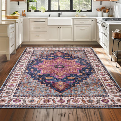HAMILTON Rectangle Oriental Cotton Kilim Washable