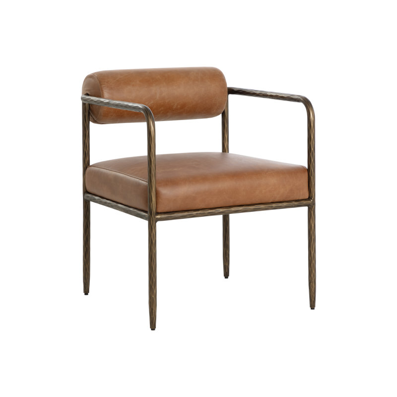 Leather Arm Chair, Brown