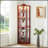 Exquisite Lighted Corner Cabinet With Adjustable Shelves And Carved Decoration-1067051866