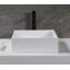 Lavabo de salle de bain vasque carré blanc mat