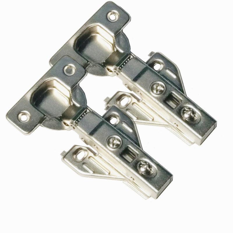 Silver and Black Soft Close Cabinet Hinges Set of 2