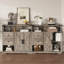 Armoire de rangement Farmhouse avec tiroirs et rangement ouvert-1084986794