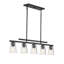 Lustre linéaire pour îlot de cuisine noir mat Macklin-83527919