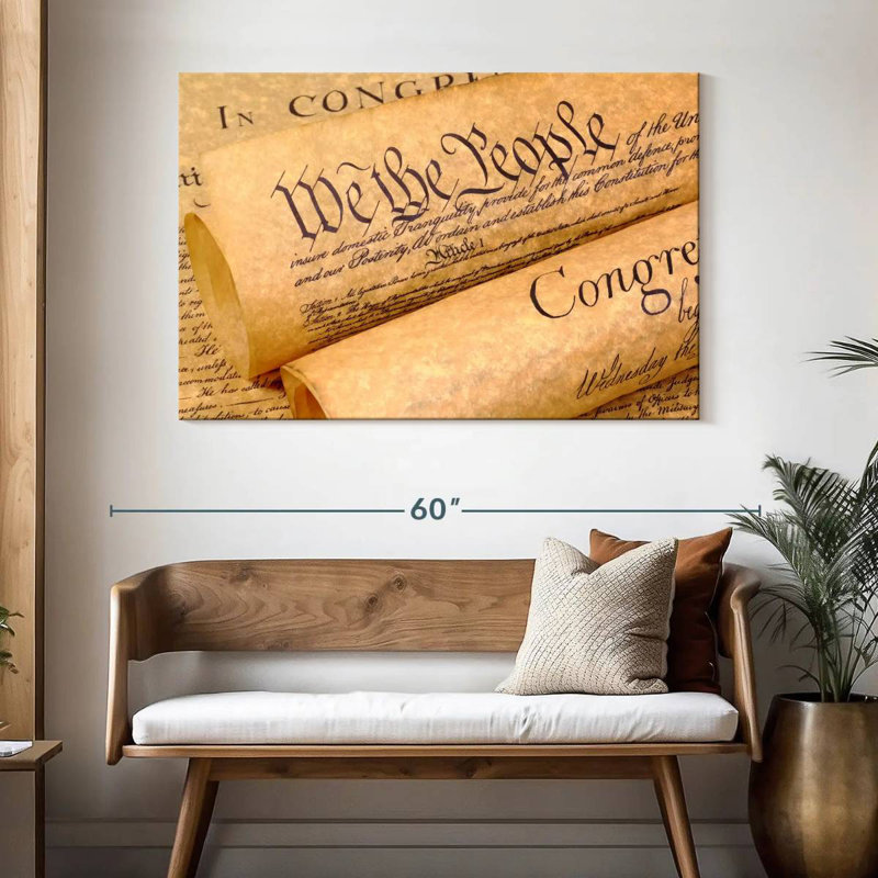 Keiri Declaration Of Independence Documents, 32" H x 48" W