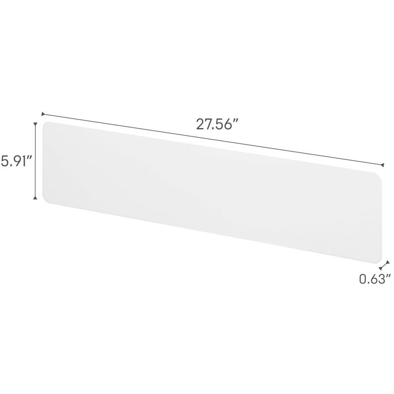 White Steel Wall-Mounted Magnetic Organizer with Hooks