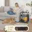 Table de chevet 2 tiroirs en tissu avec station de charge Phare voilier Sunset Ocean Waves