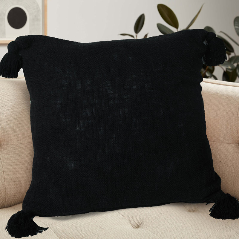 Housse de coussin décoratif couleur unie 100% coton faite à la main Everyday, Housse de coussin seulement - sans coussin