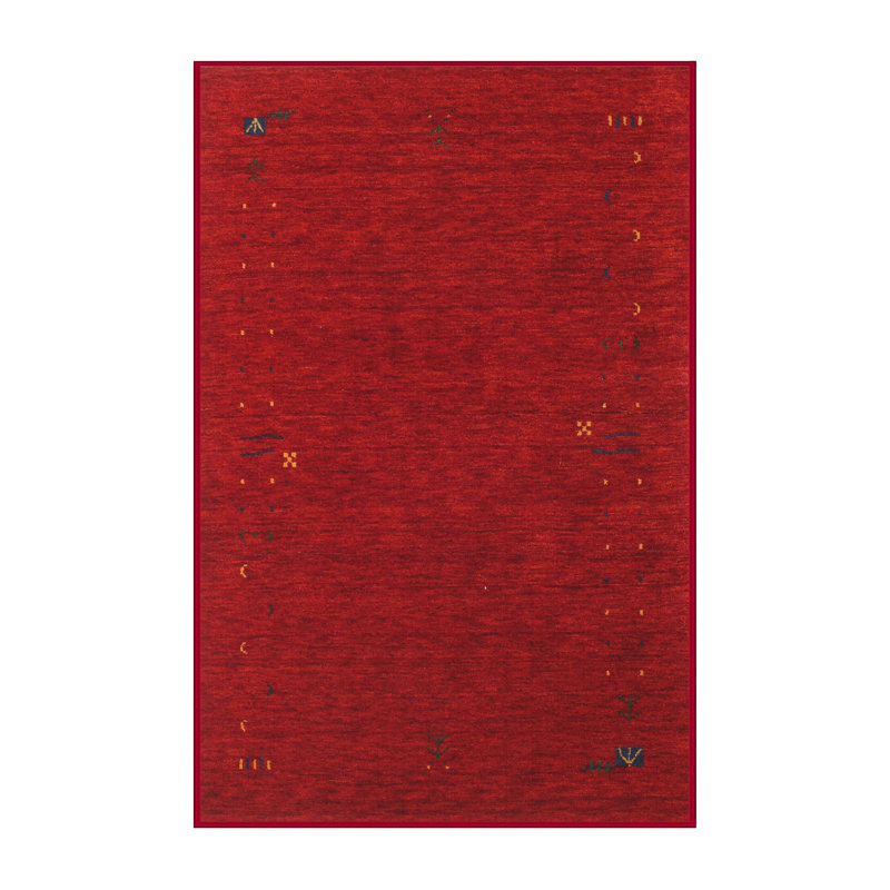 Tapis de zone rouge contemporaine, Rectangle 8 pi x 10 pi