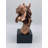 Native American with Horse Bust on Pedestal