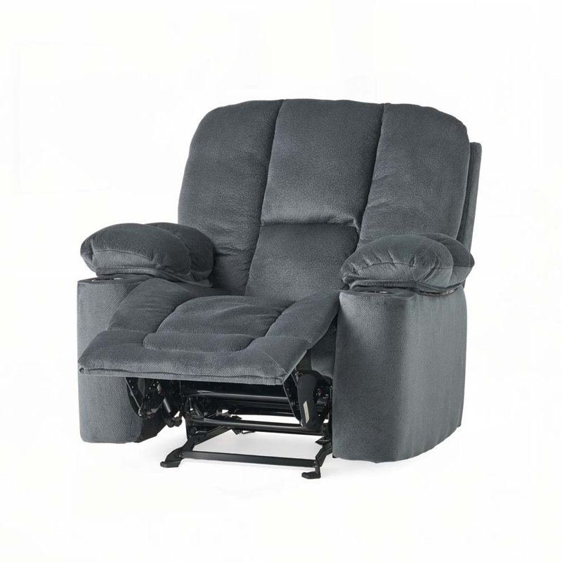 Fauteuil inclinable manuel avec porte-gobelets doubles, Argent argent
