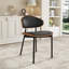 Ensemble de salle à manger 5 pièces avec des chaises rembourrées en cuir noir et blanc-807955660-807955649-807955651