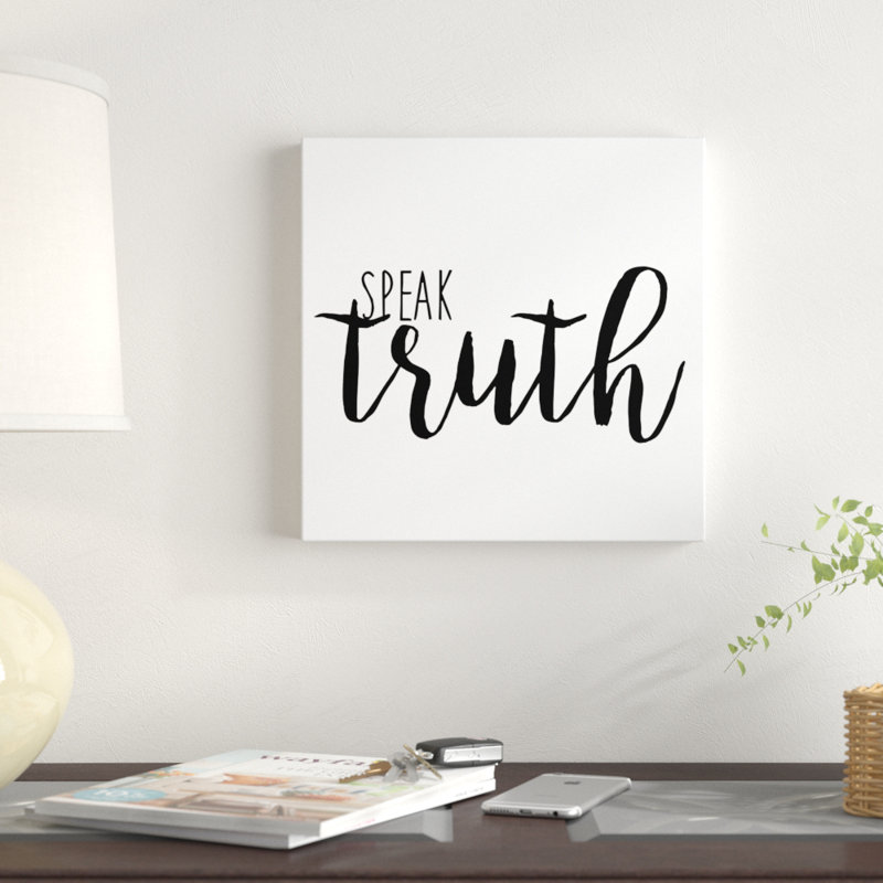 «Quotable II», art textuel sur toile, H 12 po x l 12 po, Toile tendue