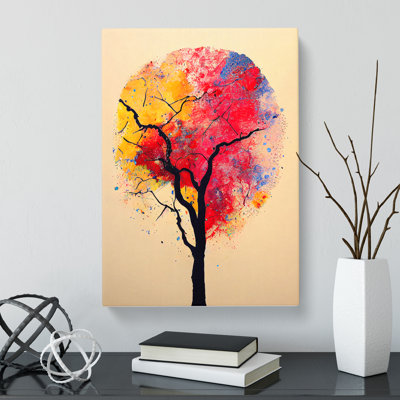 CAN-V0523-1780X Pear Tree Paint Splatter Vol.2 - Wrapped Canvas Print