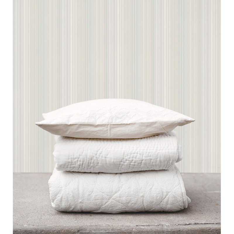 10m x 53cm Matte Wallpaper Roll, Blue/Cream/Taupe