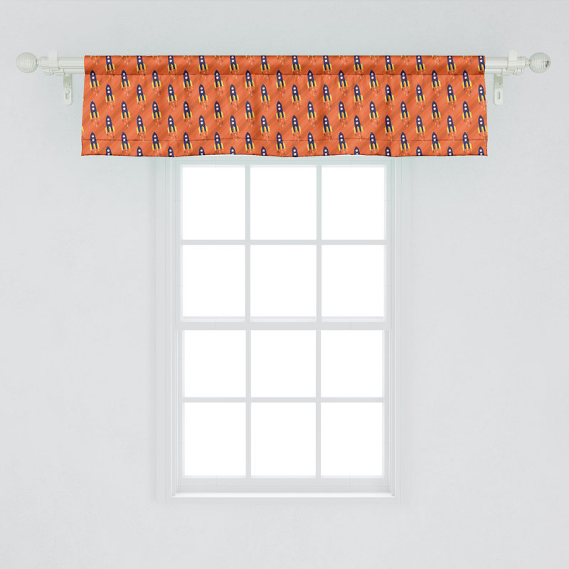 Ensemble de 2 cantonnières Ambesonne Rocket Valance, L 54 po x L 12 po
