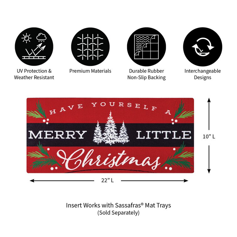 Evergreen Enterprises, Inc Winter Christmas Santa Ho Ho Ho Sassafras Switch  10 in. x 20 in. Non-Slip Outdoor Door Mat & Reviews