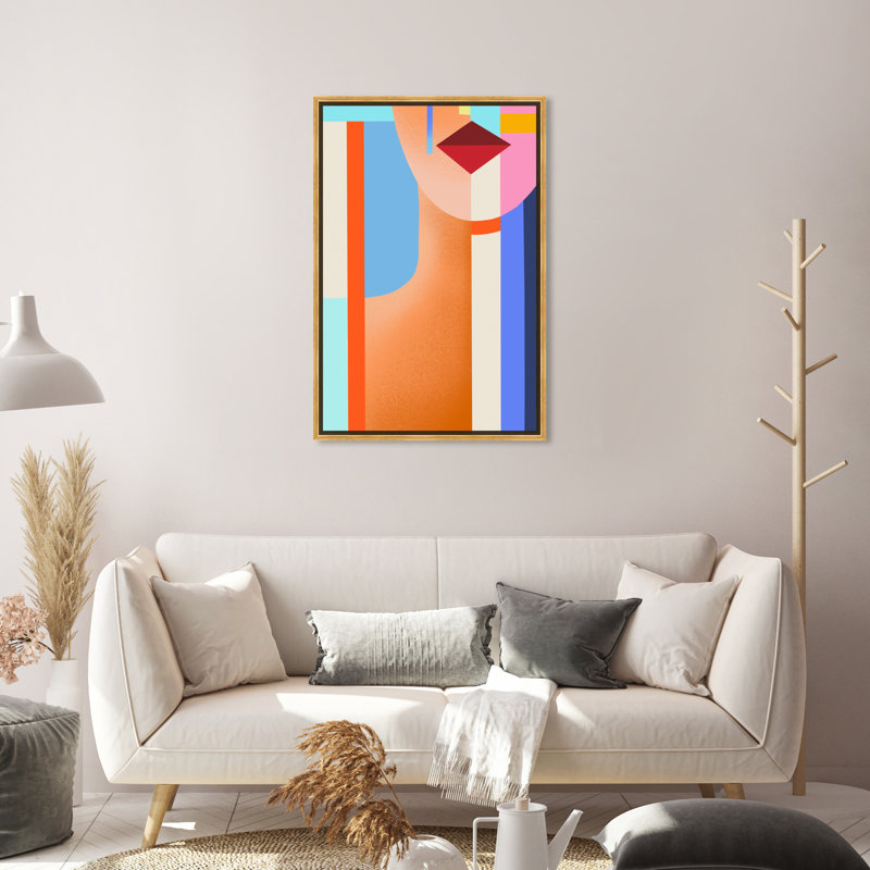 Abstract Shaped Lady III Print, Gold Framed, 30" H x 20" W