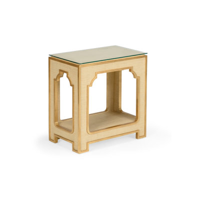 Yangon Glass Top End Table
