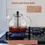 Théière en verre avec infuseur amovible Stovetop Safe Tea Tea