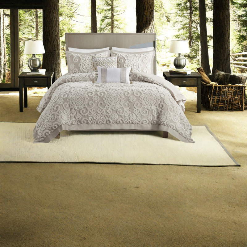 Ensembles de literie de luxe en coton pour très grand lit, mélange de confort et de style taupe