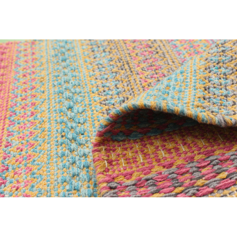 Wool Geometric Indoor Rug, Rectangle 5'2" x 7'10"