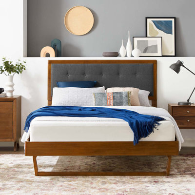 Willow Wood Platform Bed with Angular Frame