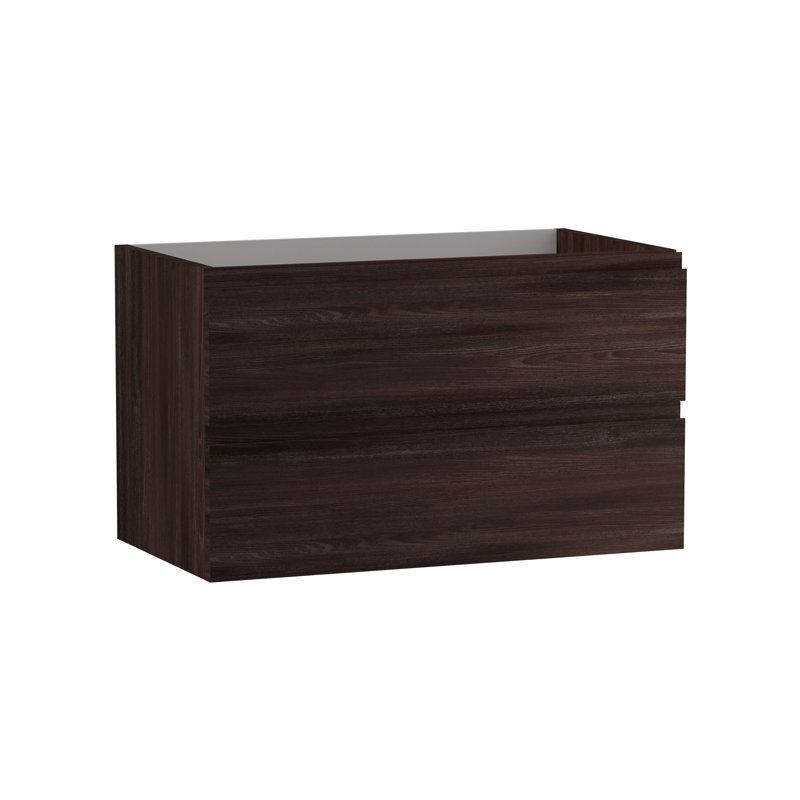Alloro 36'' Single Bathroom Vanity with Ceramic Top, Wenge