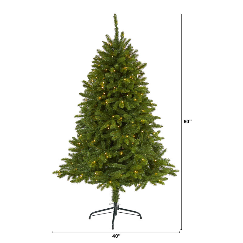 Lighted Artificial Spruce Christmas Tree, 5' H