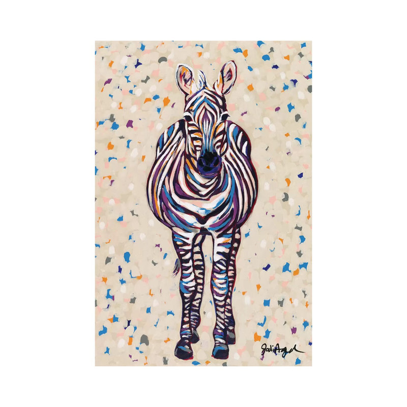 Fruit Stripe Zebra by Jodi Augustine - Wrapped Canvas Painting, 152.5 cm H x 101.5 cm W