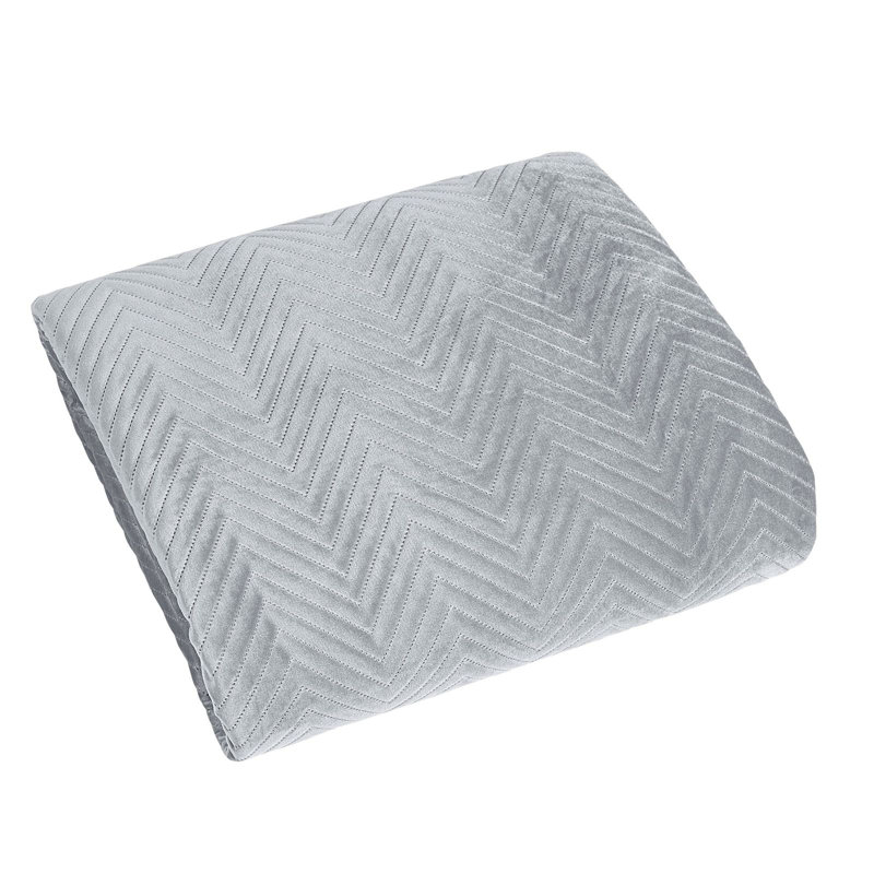 Gaphna Polyester Solid Colour Bedspread, Silver, W230 x L260cm