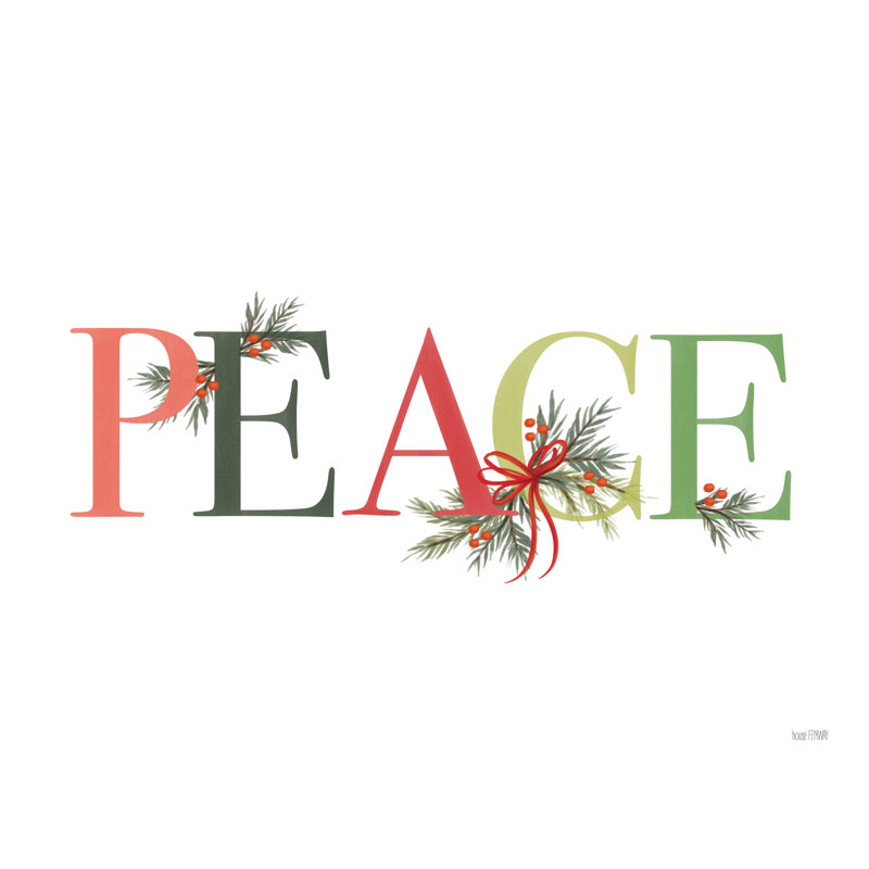 Yuletide Peace par House Fenway, Cadre flottant argent, H 12 po x l 16 po