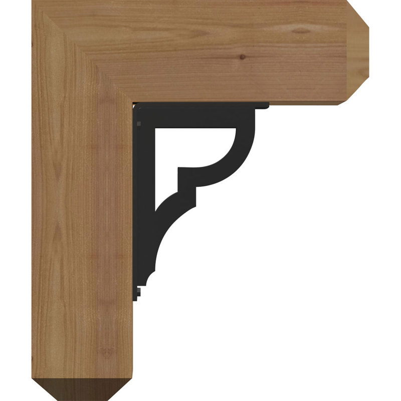 Support triple Ironcrest de 4 po Bradford, H 16 po x P 13 1/2 po, Cèdre rouge de l'Ouest l 3 1/2 po x T 4 po (lisse