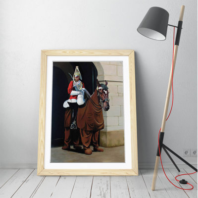 Banksy Comical Horse Guard 1 Piece Single Picture Frame Painting on Canvas