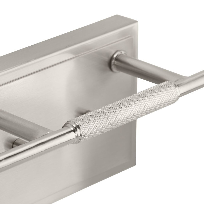 Éclairage pour meuble-lavabo industriel à deux lumières, Nickel brossé