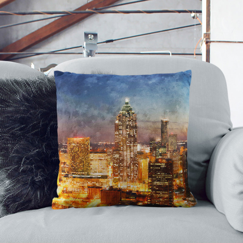 Square Cushion, 55cm H x 55cm W x 20cm D, Black