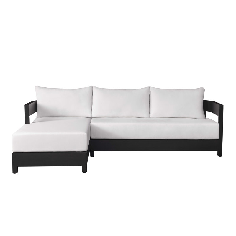 Canapé modulaire d'extérieur en métal 98,4 po Everlee