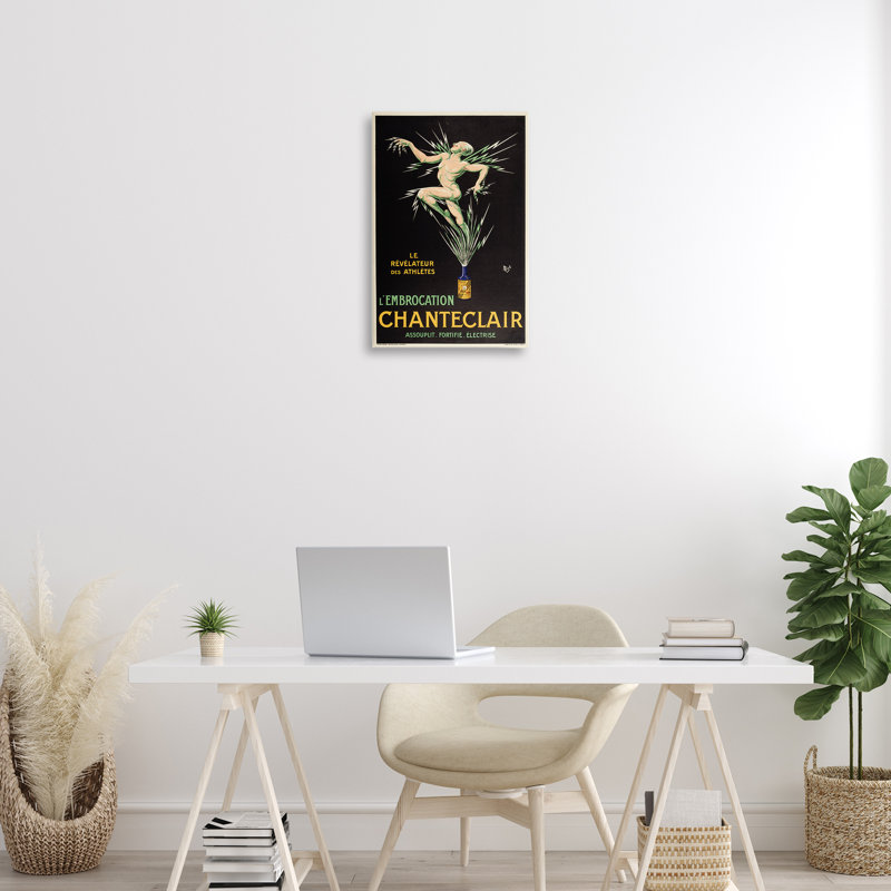 Toile rétro Chanteclair, design par Marcus Jules, H 24 po x l 16 po