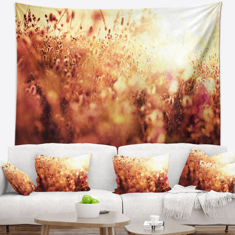 Tapisserie «Brown Shade Flowers in Sunshine», H 32 po x l 39 po
