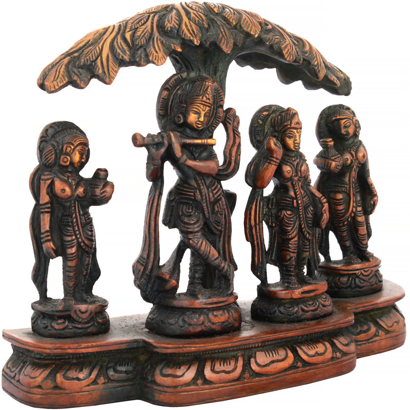 Figurine Shri Krishna avec Radha et Gopis