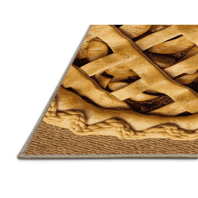 Washable Apple pie Desserts Area Rug, Rectangle 5' x 8'