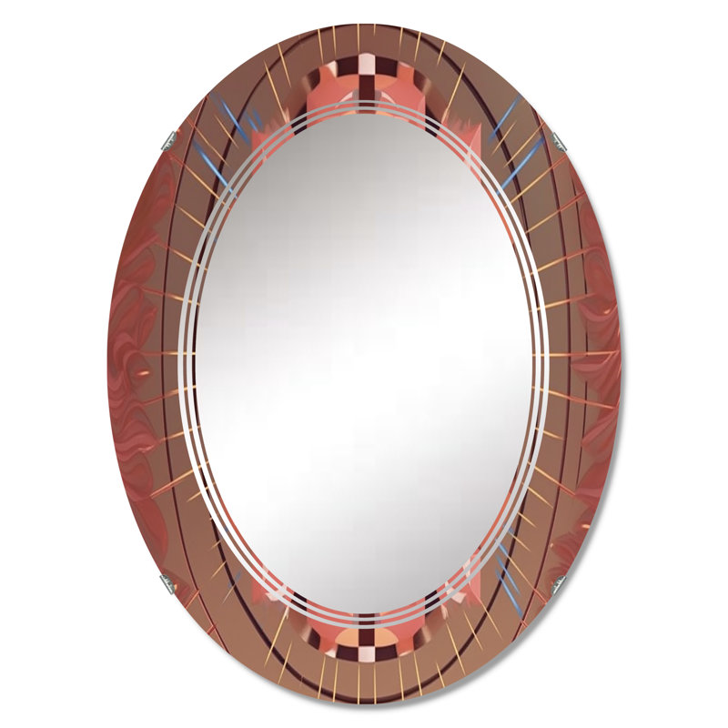 Zaurak - Miroir mural moderne ovale, 30 po x 20 po