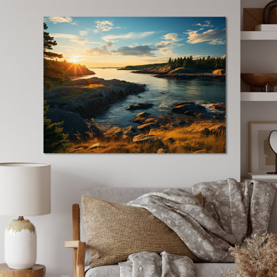 " Yellow Gblue Maine Landscape "